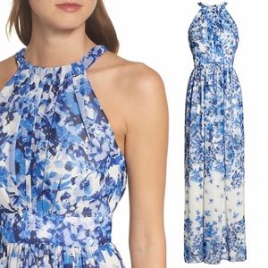 ELIZA J Floral Halter Maxi Dress